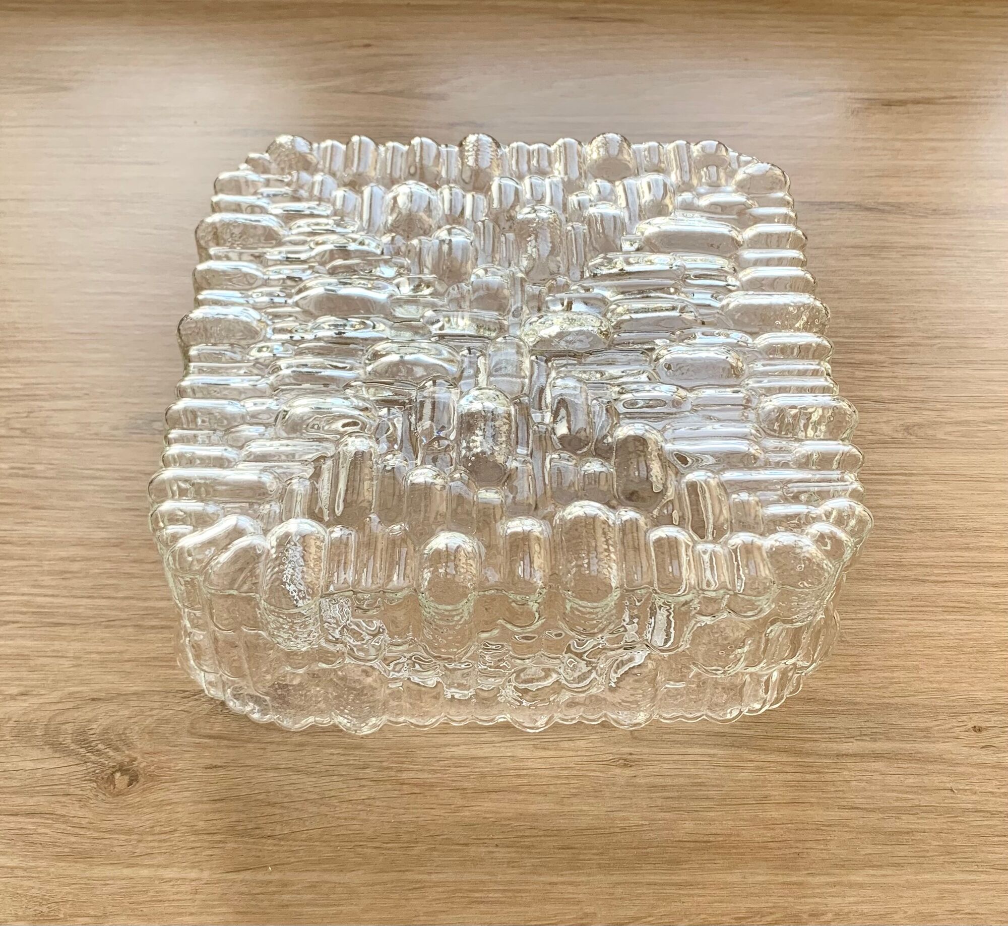 Square glass wall lamp vintage