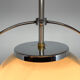 Mid-century milk glass & chrome pendant light