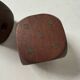 Pair of 1960s teak and brass "dice" candlesticks