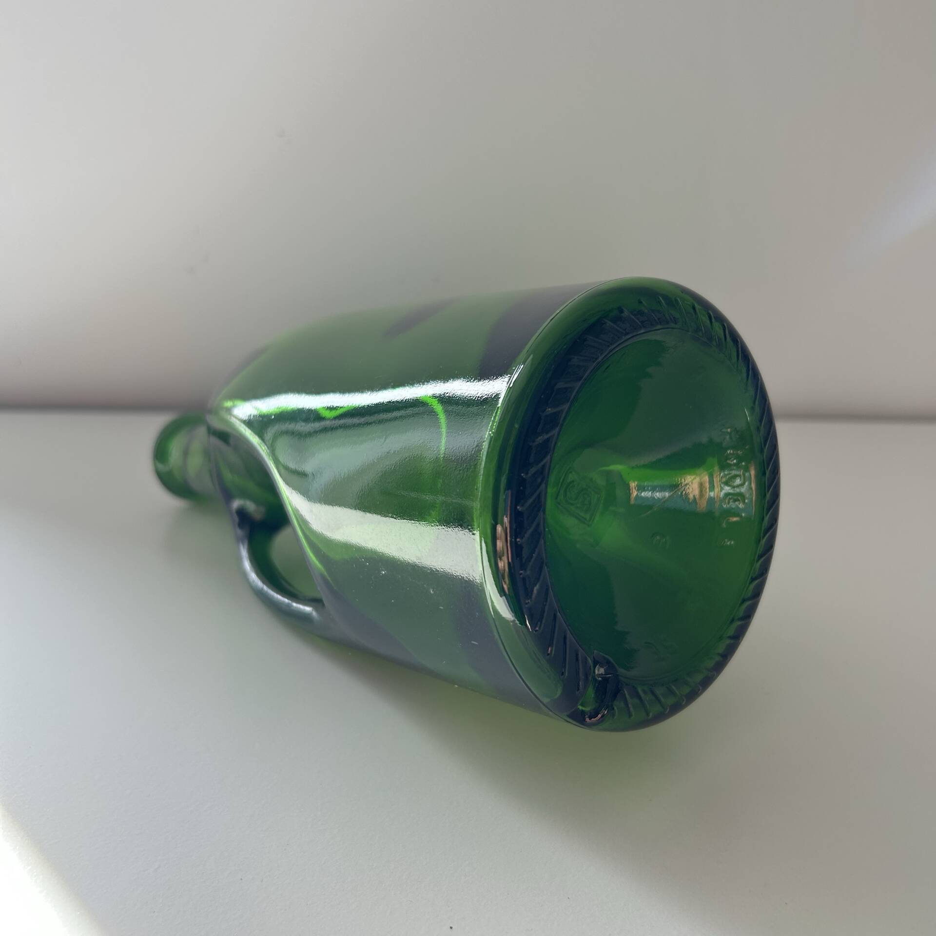Green glass bottle