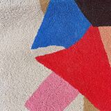 Tapis en laine touffetée à la main Tisca, signé “ILES”, France, années 1990