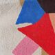 Hand-tufted wool rug by Tisca, signed "ILES", France, 1990s.
