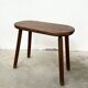 Oval farmhouse stool (55cm) – solid wood & wabi-sabi spirit