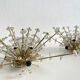Pair of Snowflake Sputnik Flush Mount Lamps, Austria 1950s