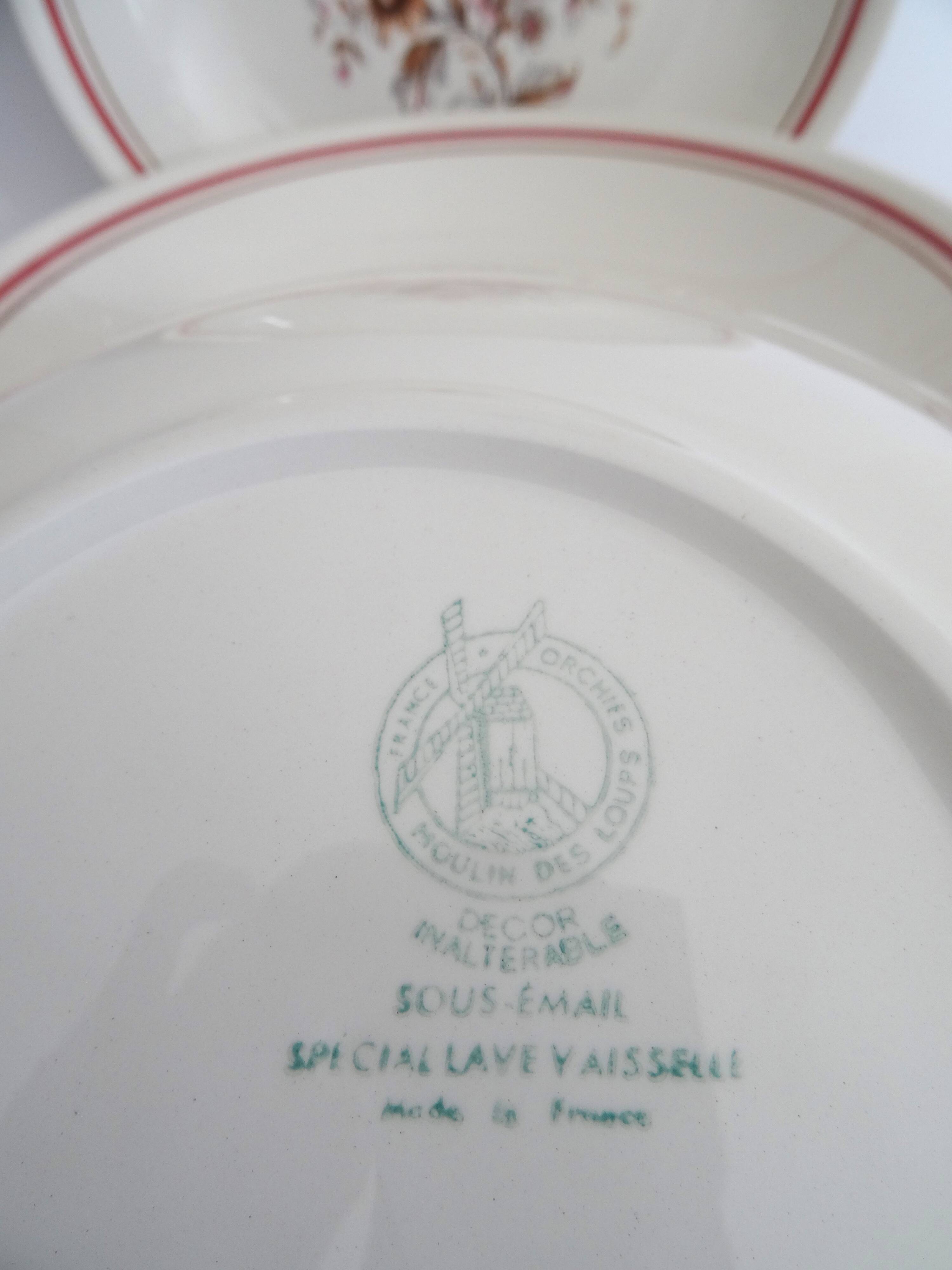 6 deep plates Moulin des Loups