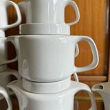 Sarreguemines white porcelain teapots from the 70s (X10)
