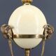 Neoclassical Lamp, Ostrich Egg & Bronze Animal Mount, c. 1900