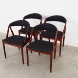 Ensemble de quatre chaises en teck, design danois, années 1970, designer : Kai Kristiansen