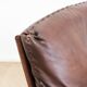 Brown leather swivel armchair by De Sede, model DS 31, 1960s, wine.