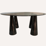 Black marble geometric organic shaped coffee table by Casigliani, Italy 1970s