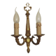 Large Vintage French Bronze Baroque Style Bronze Double Wall Light 5413