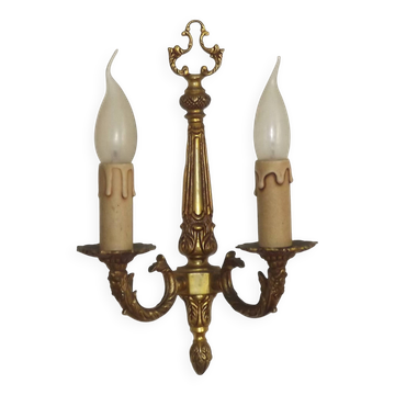 Applique classique 2 feux en bronze, France