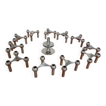 Candleholders by Ceasar Stoffi & Fritz Nagel for BMF, 1960s, Set of 12