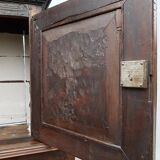 Armoire deux corps haut en retrait style Louis XIII