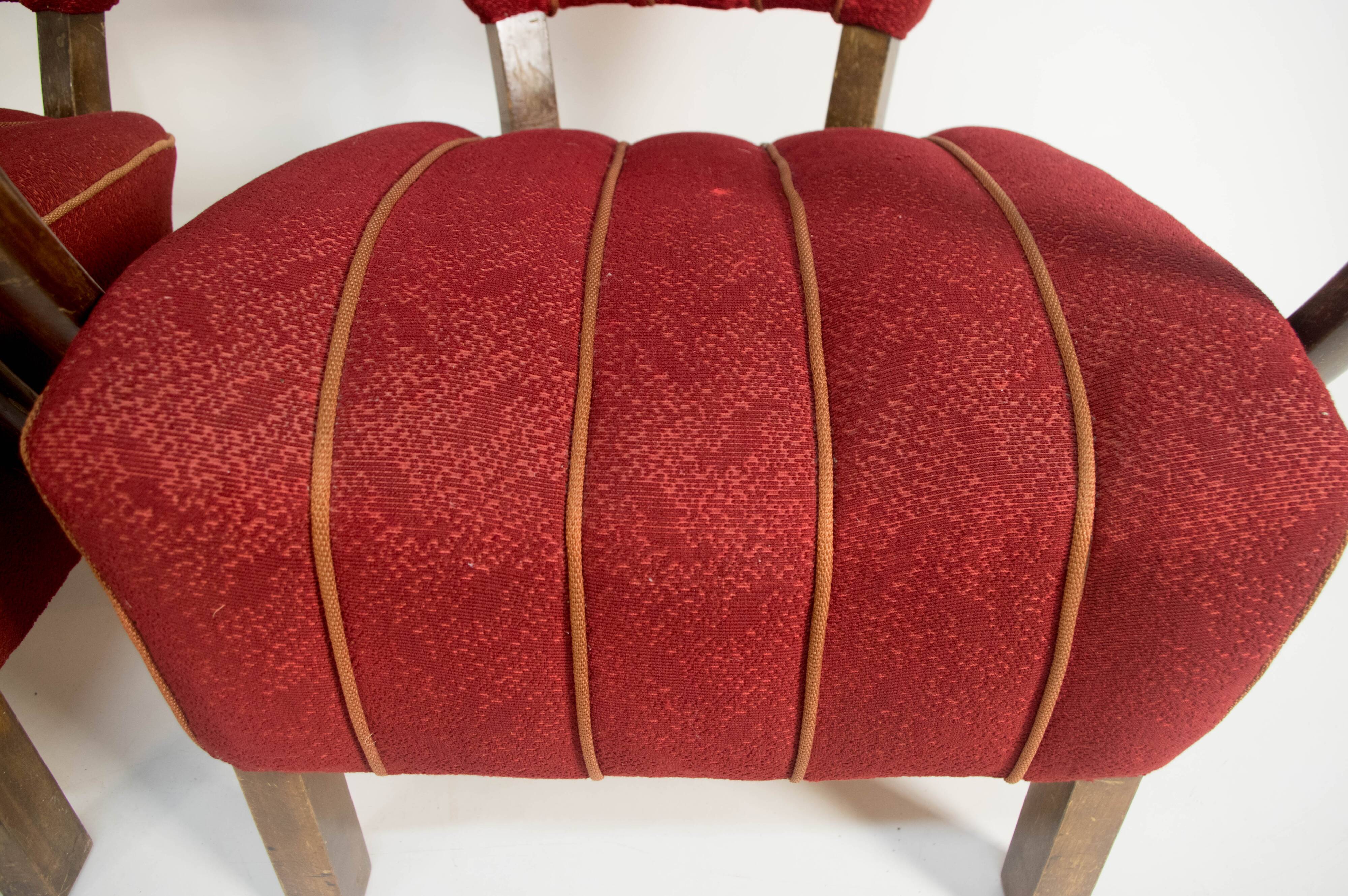 Art Deco Armchairs H-237 by Halabala, Set of 2