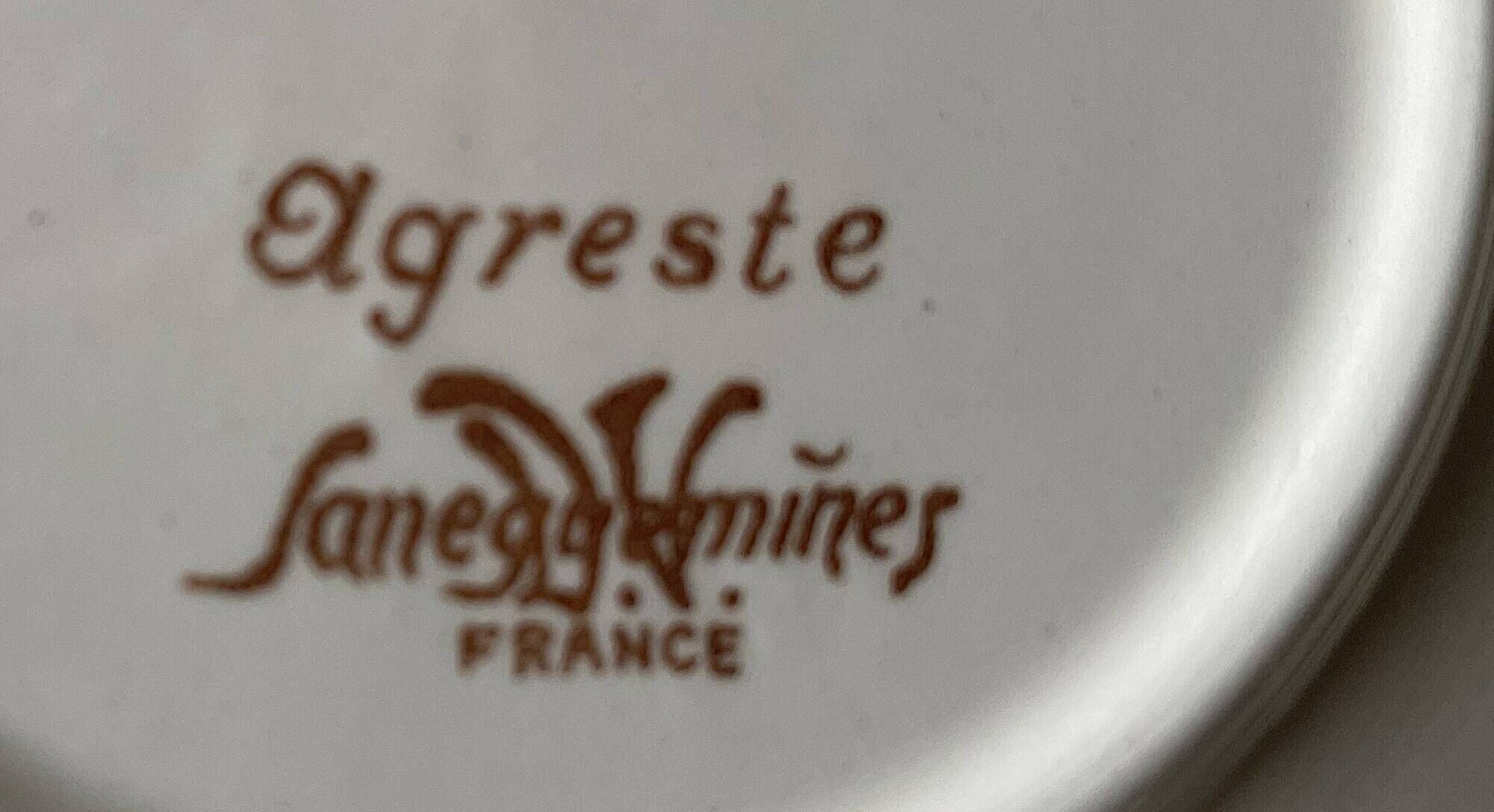 Antique coffee service in Sarreguemines earthenware.