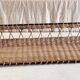 Wall shelf in metal and rattan - 60s/50s
