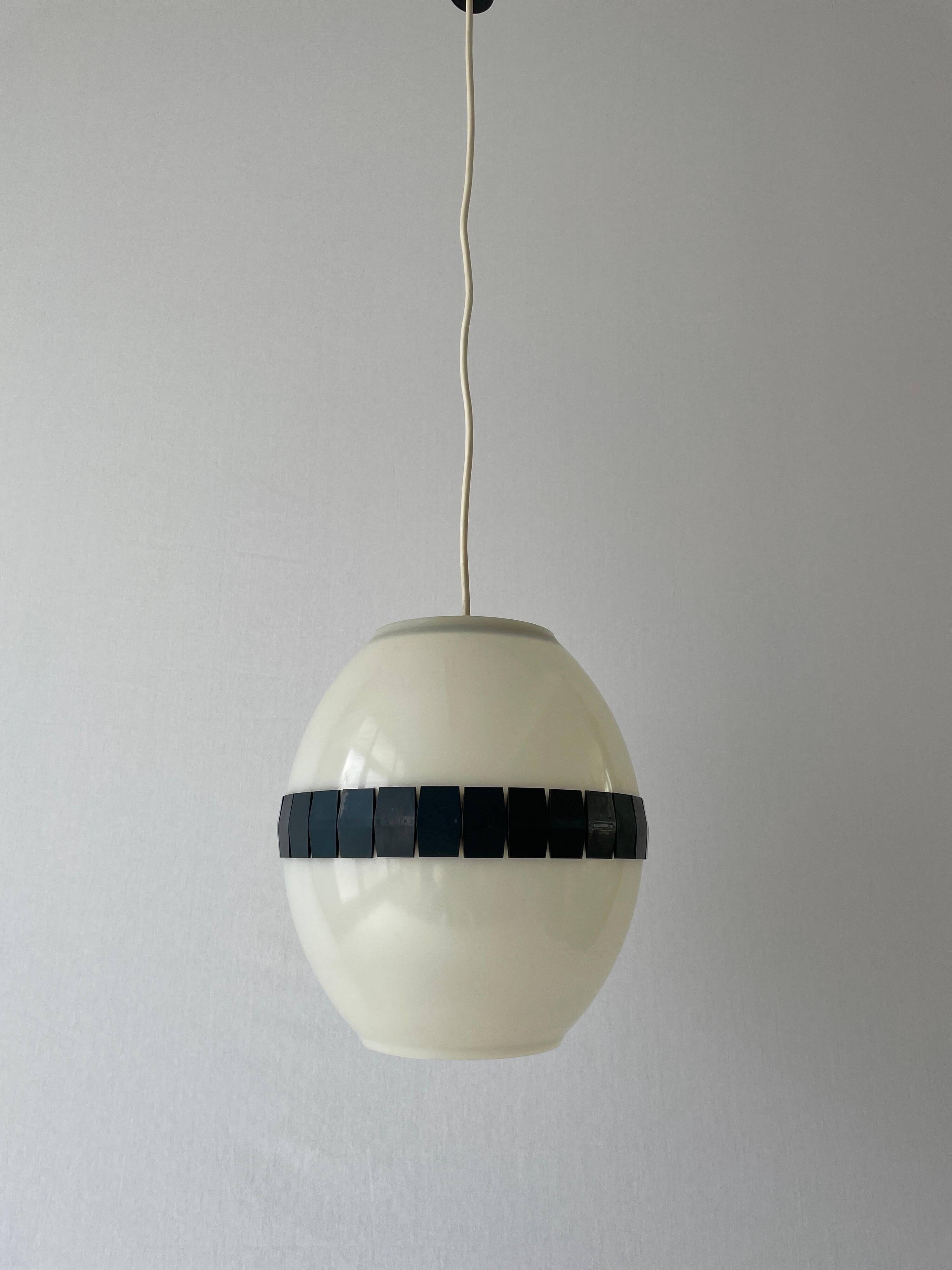 Plexiglass ceiling light in the shape of an egg, 1960s, Italy