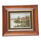 Old oil painting signed and framed