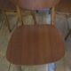 Set of 4 butterfly teak dining chairs with shaped backs, 1960s