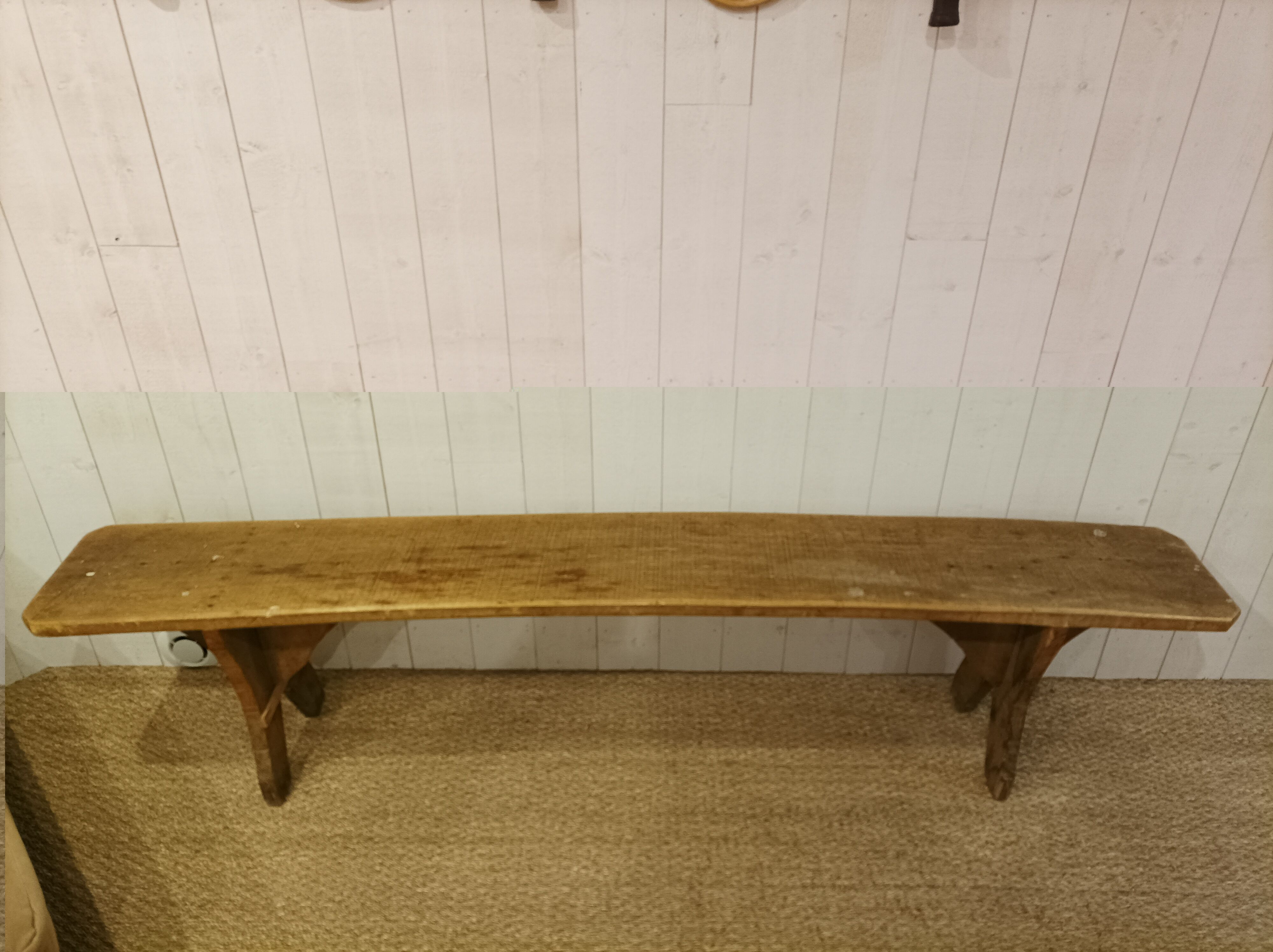 Antique solid wood bench