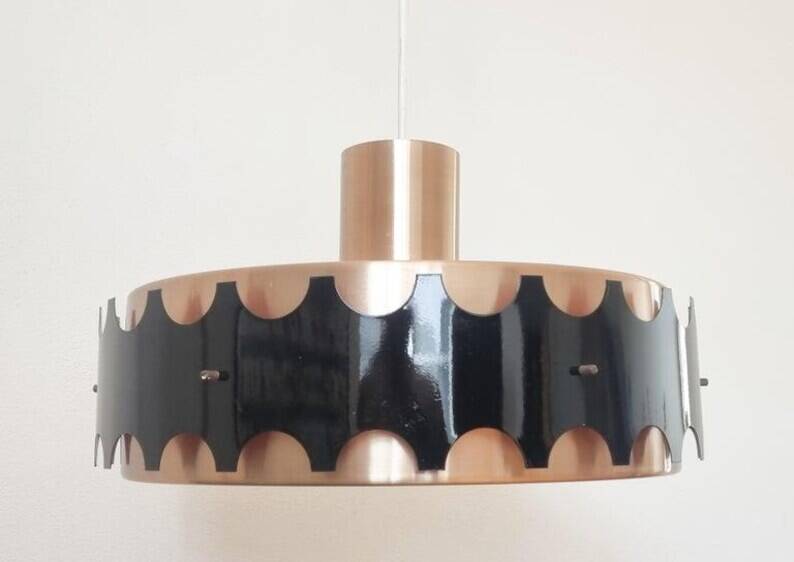 Grand pendentif mid-century, Jo Hammerborg, Danemark, années 1970