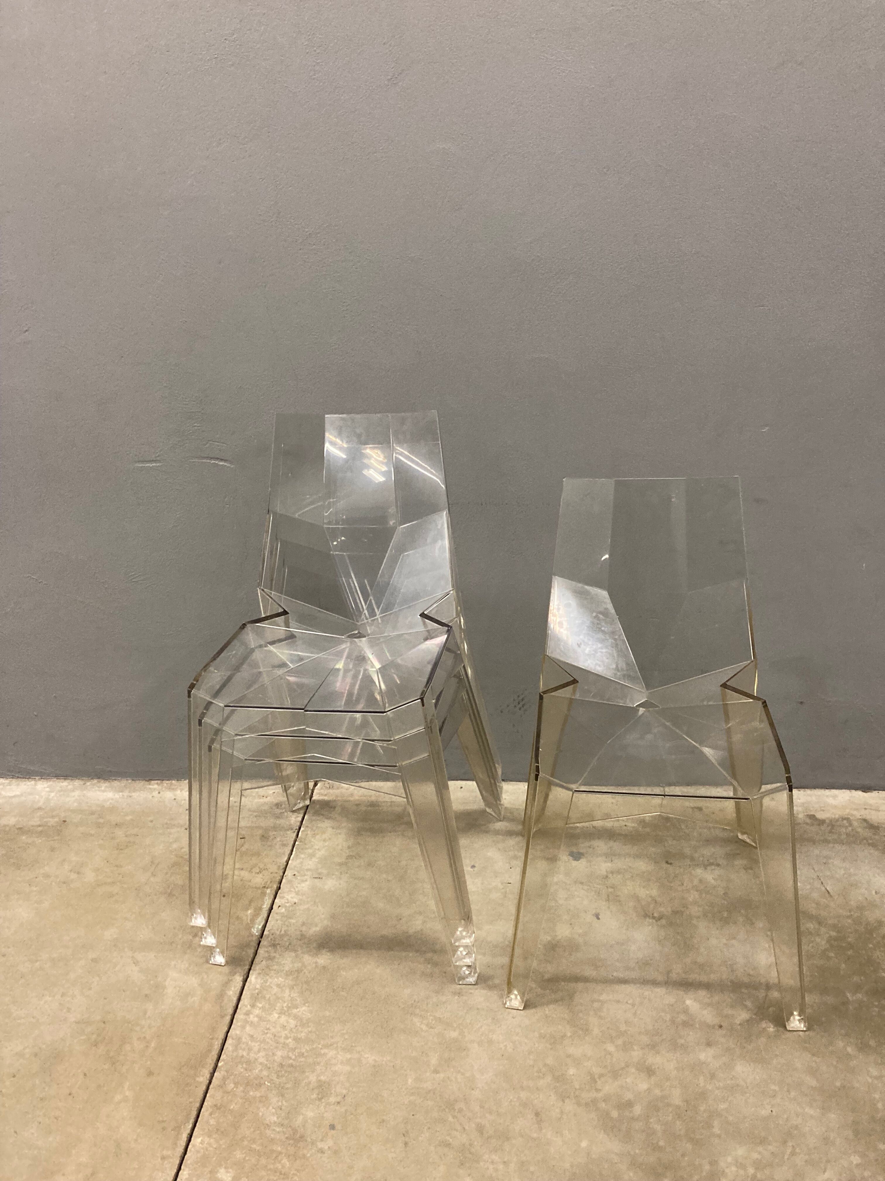 Suite of 5 chairs BONALDO IN polycarbon