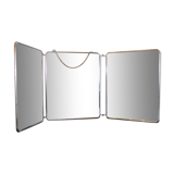 Vintage triptych barber mirror