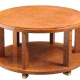 Coffee table in amboine loupe