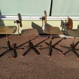 Set of 6 adjustable workshop pfaff chairs swivel sewing