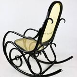 Vintage Black Rocking Chair attributed to Michael Thonet