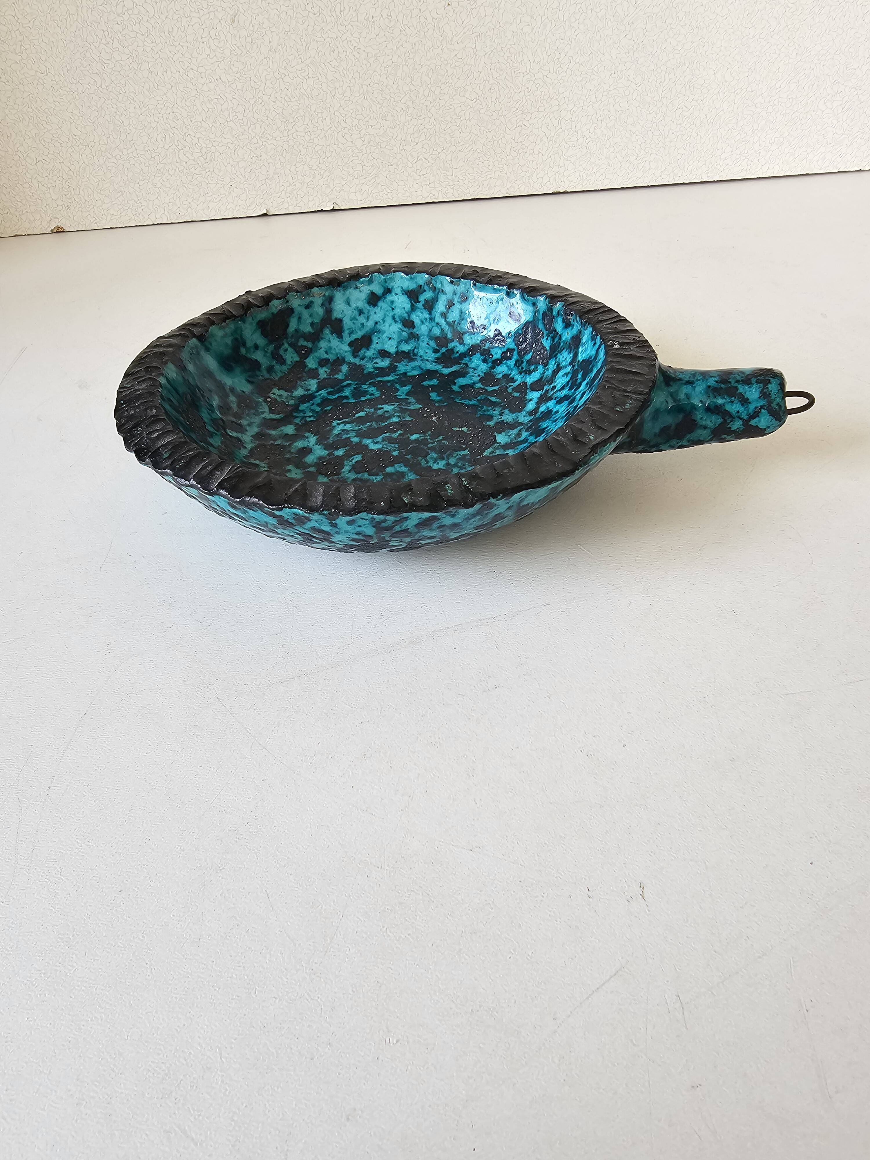 Ceramic enamelled bowl Signed Accolay - 60s