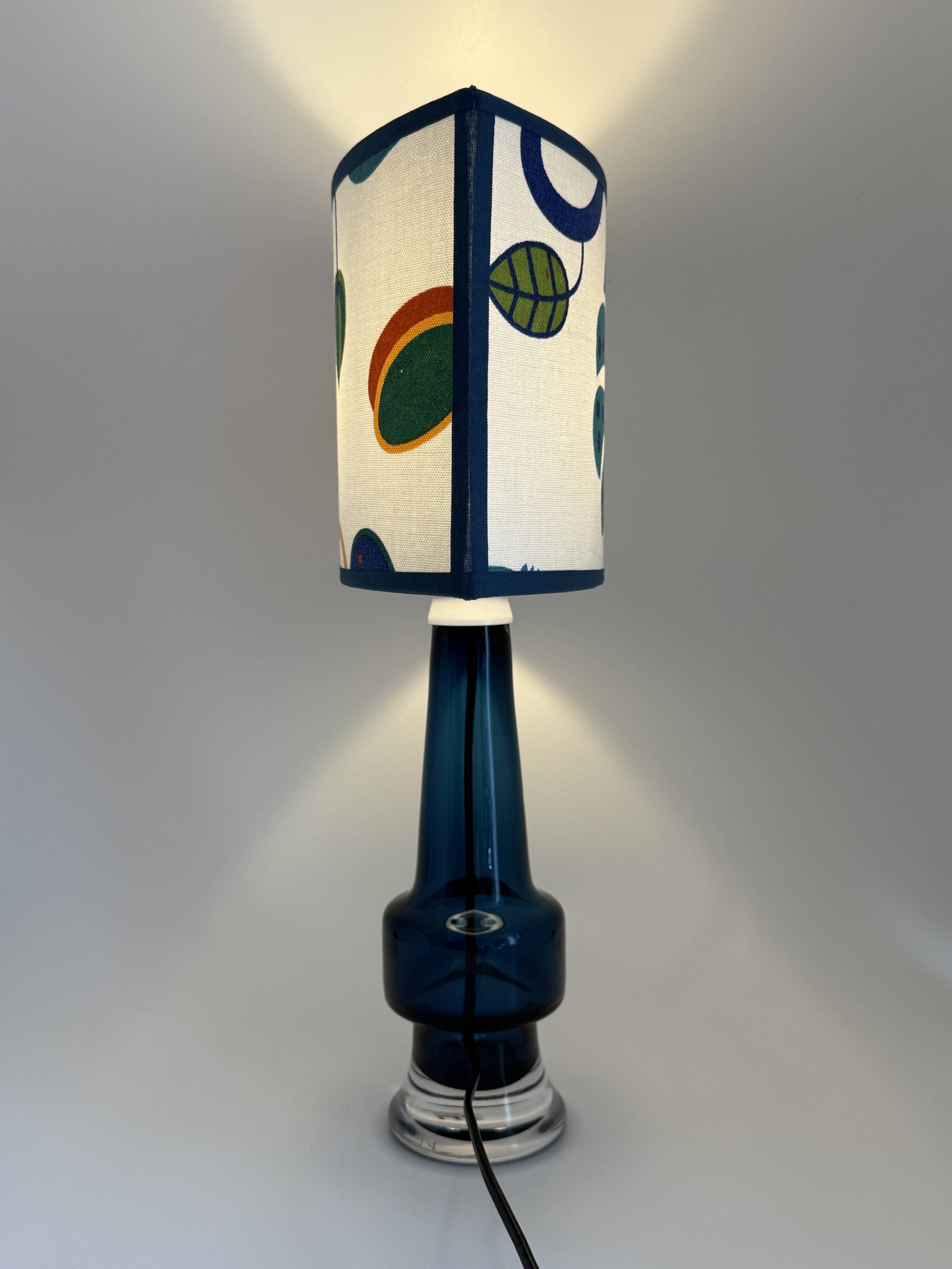 Crystal lamp • Kosta Boda • Sweden • 1960s and custom lampshade