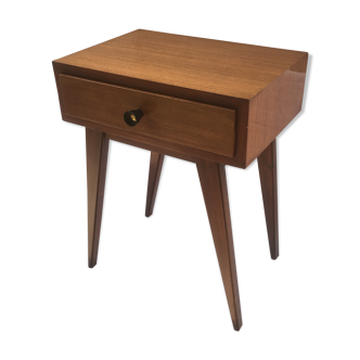 Very nice little bedside 50s, compass feet.