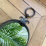 Brutally wrought iron vintage mirror