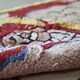 Old American Carpet Hooked handmade 55cm x 87cm 1930s, 1C458