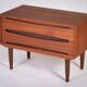 Teak Commode with 2 Drawers, Denmark, 1960s