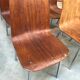 Lots of 13 vintage chairs in light wood
