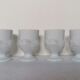 4 coquetiers poule porcelaine blanche
