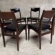 Series Set of 6 vintage Scandinavian rosewood chairs from the 1960s