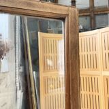 Enfilade de métier en chêne avec portes vitrées