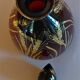 Vintage glass decanter Monaco glassware ruby and gold