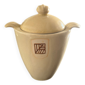 Glazed stoneware sugar bowl jars