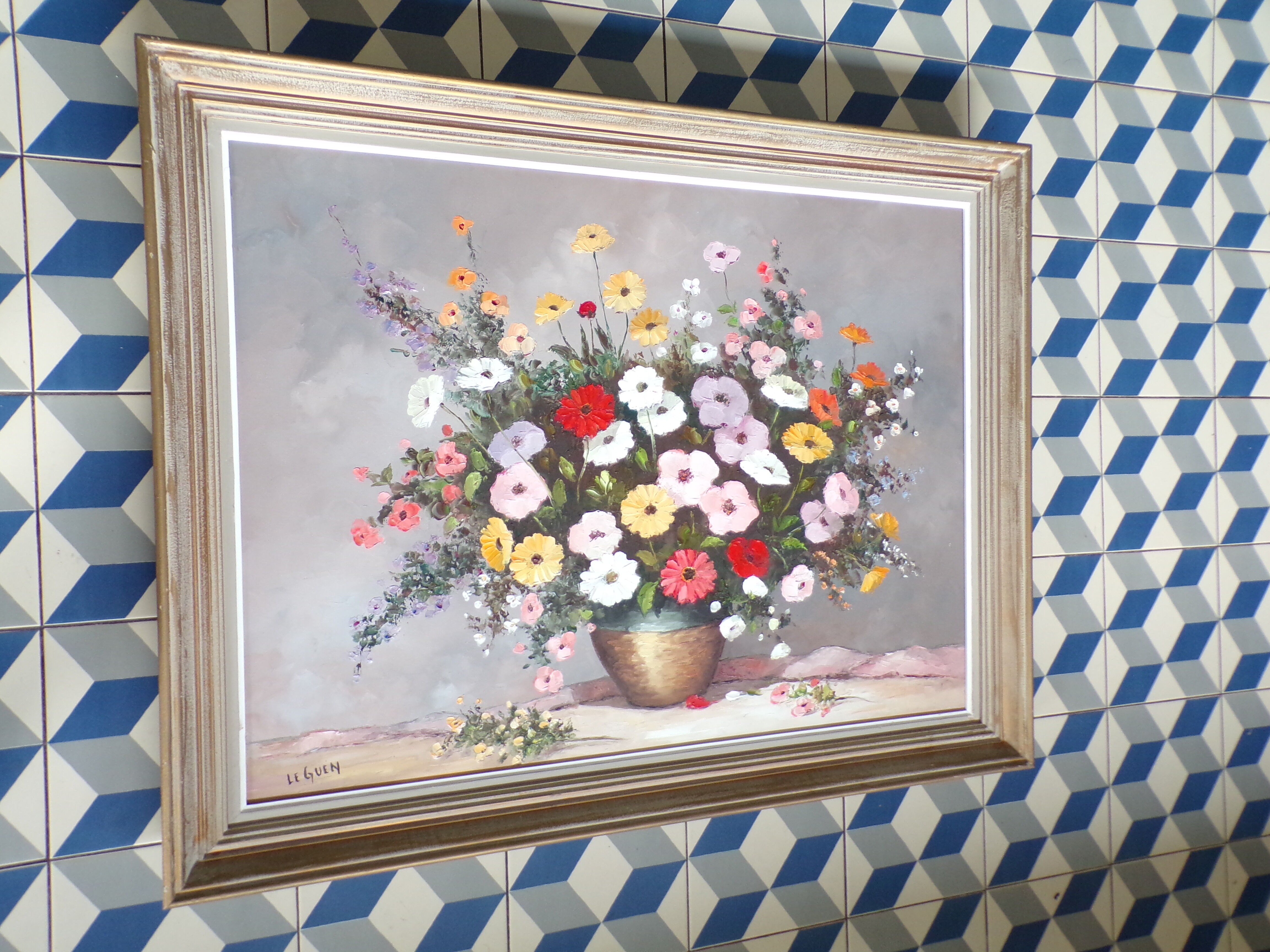 Bouquet painting 72X93 cm