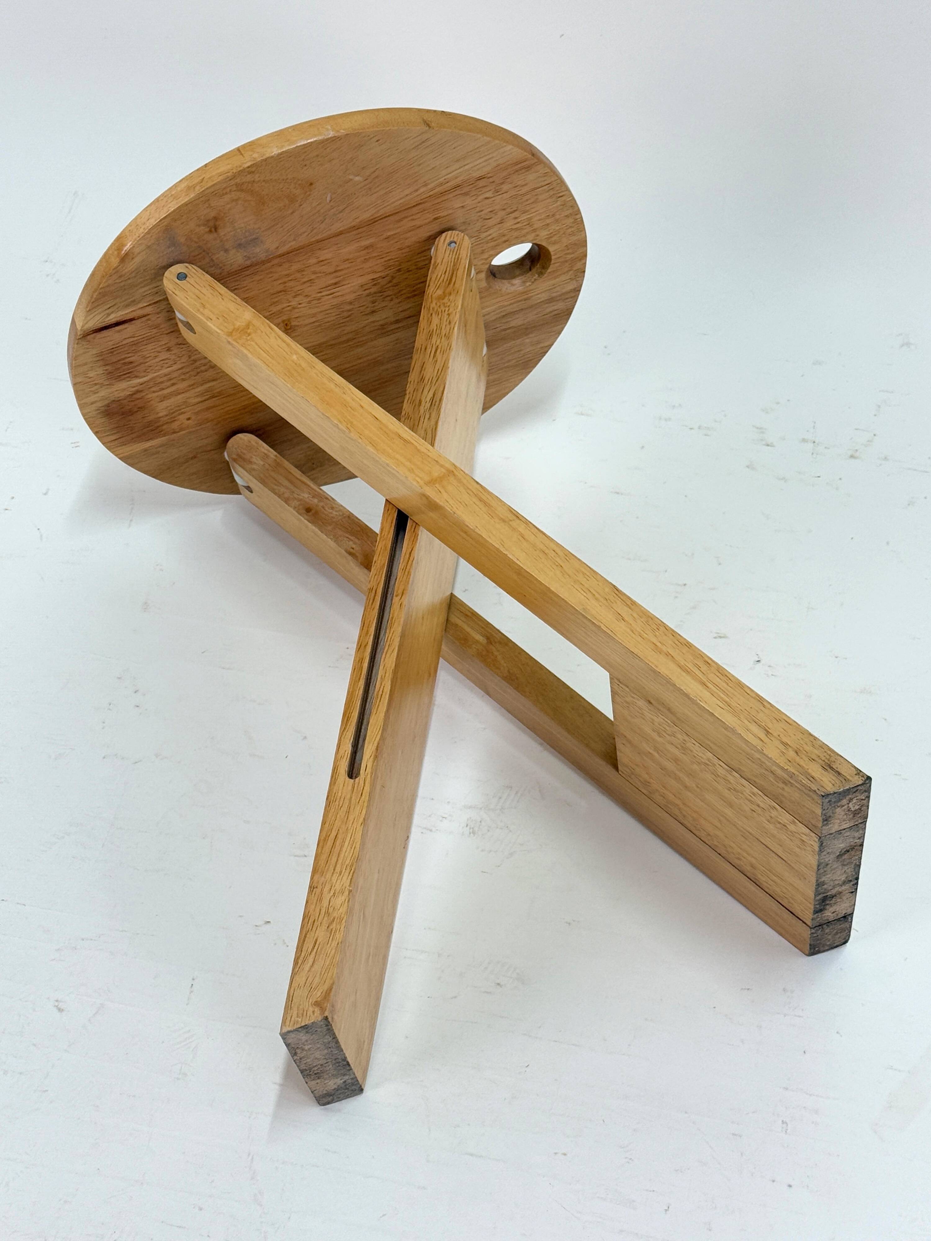 Suzy DLG Roger Tallon Wood Stool - no Charlotte Perriand - Vintage