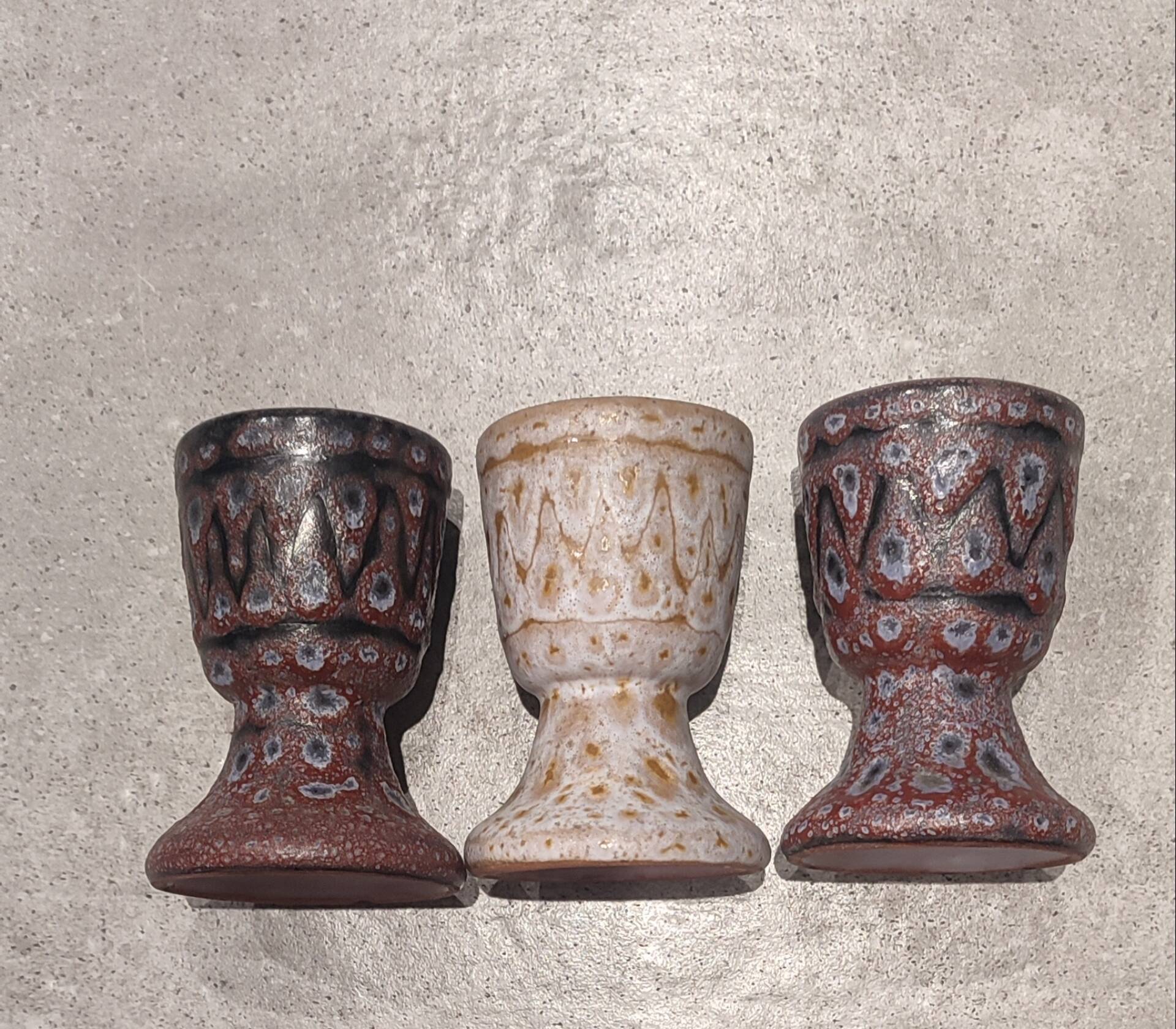 Vintage ceramic egg service by Jean Austruy
