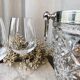 Seau à champagne en verre taillé et inox