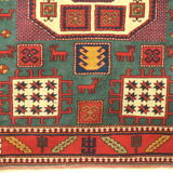 Antique Kazak Karachopf rug with geometrical design, 1920-1930