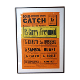 Affiche de Catch 'Pat Curry vs. Freymond' des années 50