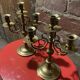Pair of brass candlesticks